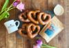 Picture of Heart Shaped Bavarian Soft Pretzel and Coffee Box