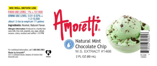 Picture of Natural Mint Chocolate Chip Extract Water Soluble 1.6 lbs
