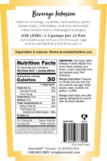 Picture of Yuzu Lemon Beverage Infusion