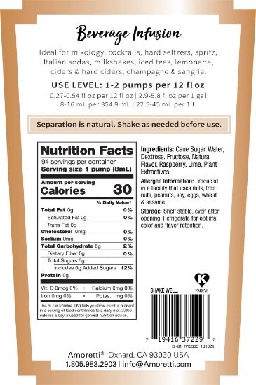 Picture of Raspberry Lime Beverage Infusion