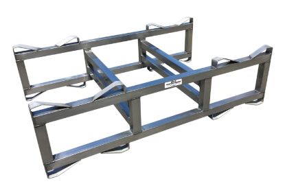 Picture of 500L 2 barrel Puncheon Rack - Stainless Steel