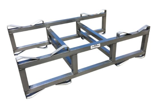 Picture of 500L 2 barrel Puncheon Rack - Stainless Steel