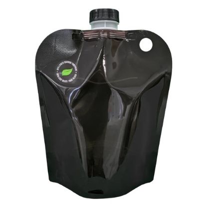 Picture of 64 oz Amber Beer Pouch or Flexible Growler.