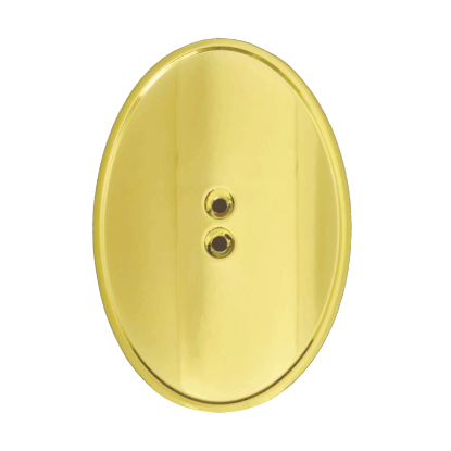 Picture of Tap Handle Hardware, Shields Gold Plated / Curved Oval