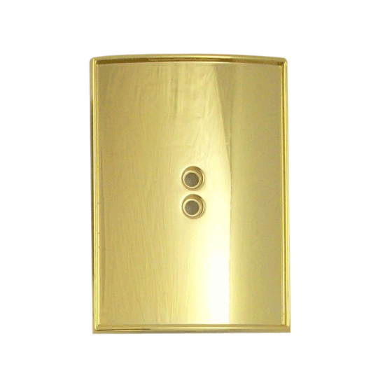 Picture of Tap Handle Hardware, Shields Gold Plated / Curved Vertical Rectangle 