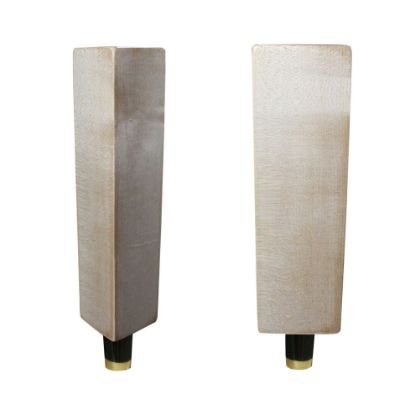Picture of Tap Handle, Wood, Tapering, 3-sided Natural / Gold Plated