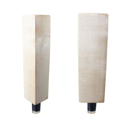 Picture of Tap Handle, Wood, Tapering, 3-sided Natural / Silver Plated