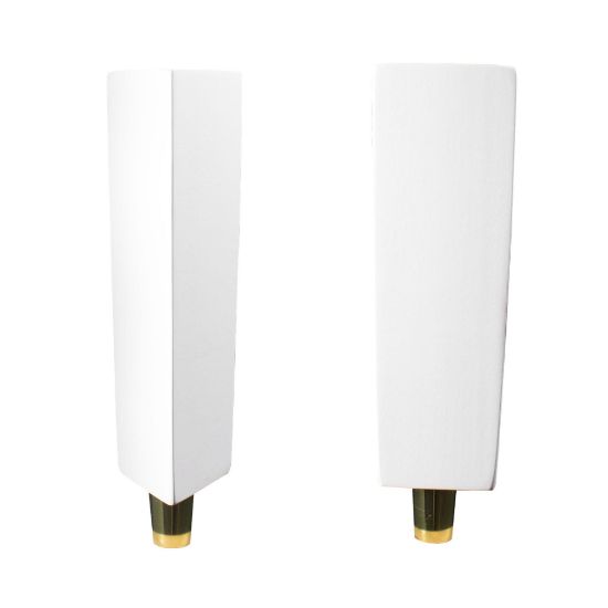 Picture of Tap Handle, Wood, Tapering, 3-sided White / Gold Plated