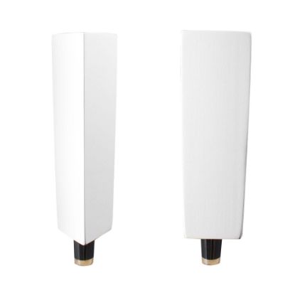 Picture of Tap Handle, Wood, Tapering, 3-sided White / Silver Plated