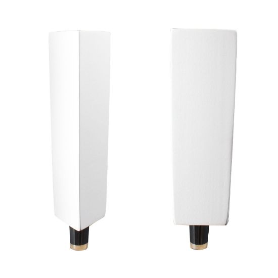 Picture of Tap Handle, Wood, Tapering, 3-sided White / Silver Plated