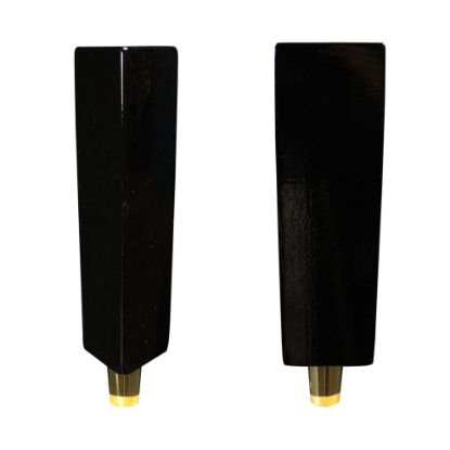 Picture of Tap Handle, Wood, Tapering, 3-sided Black / Gold Plated