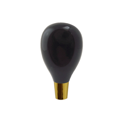 Picture of Tap Handle, Wood, Belgian Short Tower Black / Gold Plated