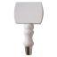 Picture of Tap Handle, Wood, T7000 on DTB Spindle White / Silver Plated