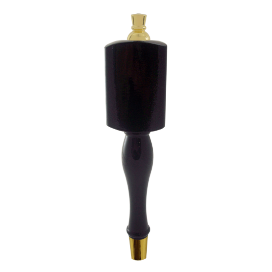 Picture of Tap Handle, Wood, MS on LBT Spindle, Black Finish Gold Plated