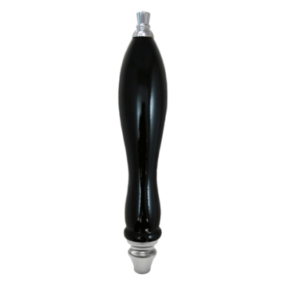 Picture of Tap Handle, Wood, Pub-Style, No Shield Black / Silver Plated / None