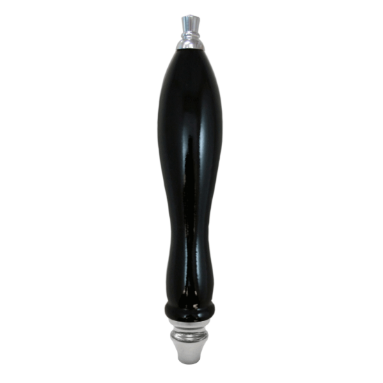 Picture of Tap Handle, Wood, Pub-Style, No Shield Black / Silver Plated / None