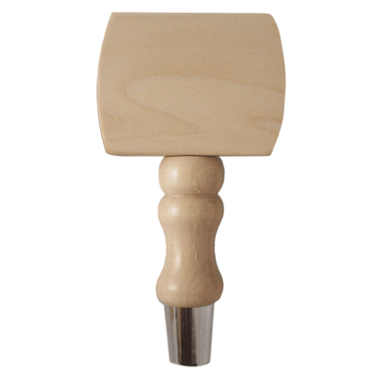 Picture of Tap Handle, Wood, T7000 on DTB Spindle Natural / Silver Plated