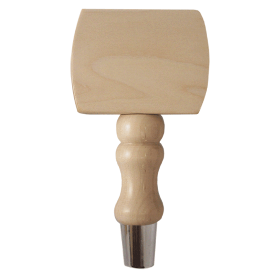 Picture of Tap Handle, Wood, T7000 on DTB Spindle Natural / Silver Plated
