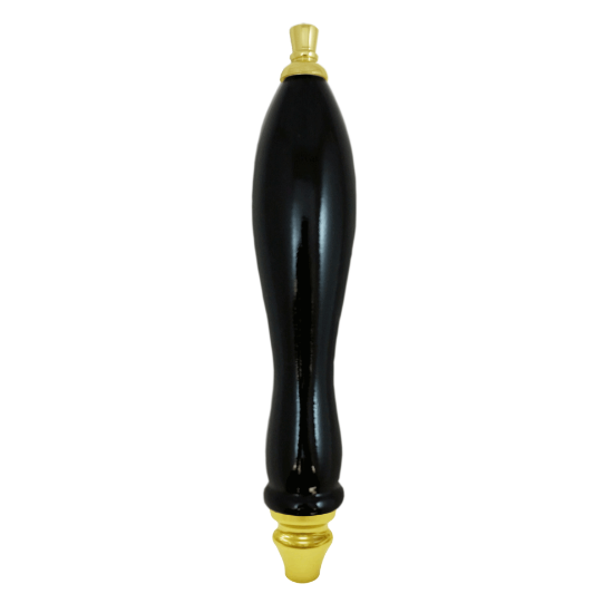 Picture of Tap Handle, Wood, Pub-Style, No Shield Black / Gold Plated / None