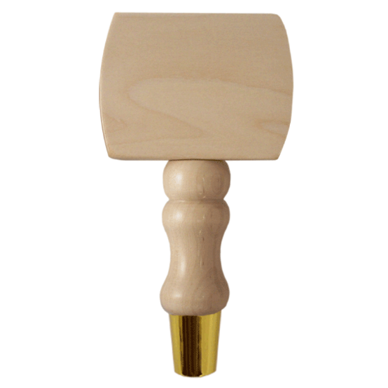 Picture of Tap Handle, Wood, T7000 on DTB Spindle Natural / Gold Plated