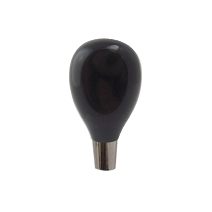 Picture of Tap Handle, Wood, Belgian Short Tower Black / Silver Plated