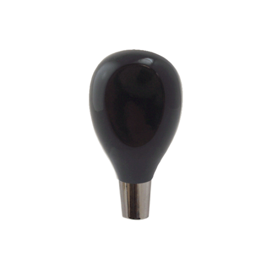 Picture of Tap Handle, Wood, Belgian Short Tower Black / Silver Plated