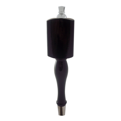 Picture of Tap Handle, Wood, MS on LBT Spindle, Black Finish Silver Plated