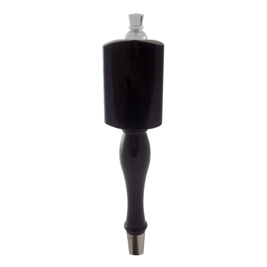 Picture of Tap Handle, Wood, MS on LBT Spindle, Black Finish Silver Plated