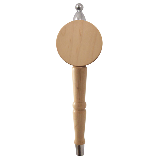 Picture of Tap Handle, Wood, BR on RH Spindle Natural / Silver Plated