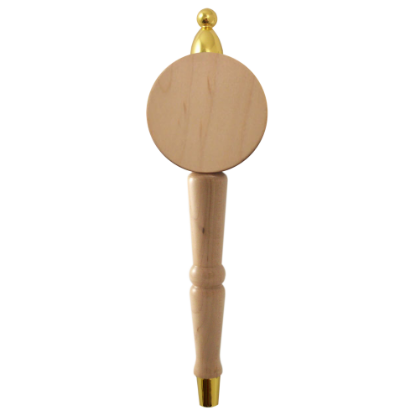 Picture of Tap Handle, Wood, BR on RH Spindle Natural / Gold Plated