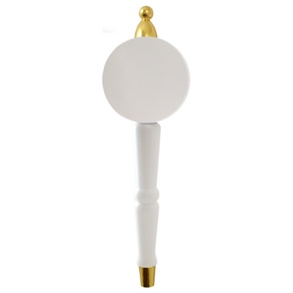 Picture of Tap Handle, Wood, BR on RH Spindle White / Gold Plated