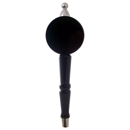 Picture of Tap Handle, Wood, BR on RH Spindle Black / Silver Plated