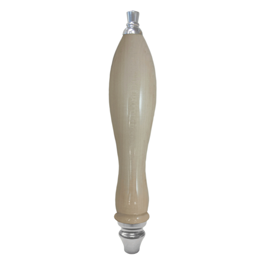 Picture of Tap Handle, Wood, Pub-Style, No Shield Natural / Silver Plated / None