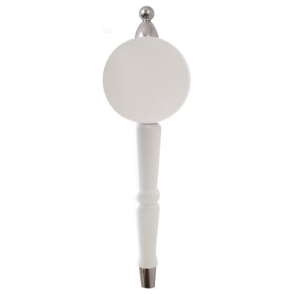 Picture of Tap Handle, Wood, BR on RH Spindle White / Silver Plated