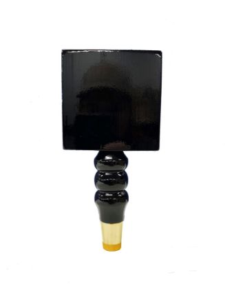 Picture of Tap Handle, Wood, Square on SAS Spindle Black / Gold Plated
