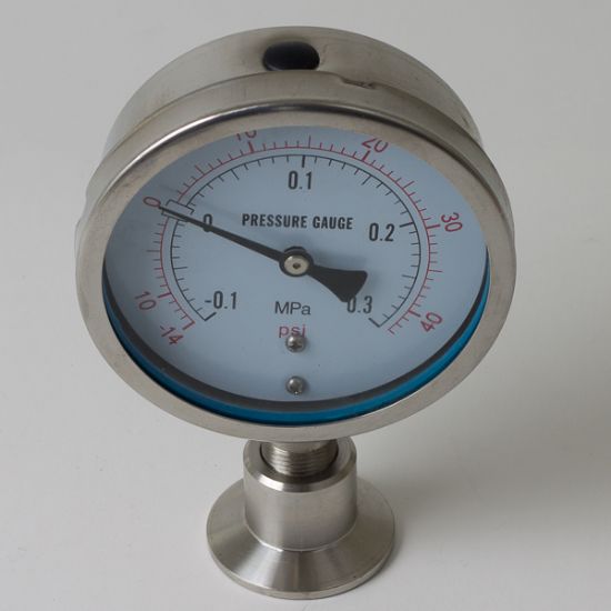 Picture of 1.5" Tri-Clamp Pressure Gauge 0-30 PSI