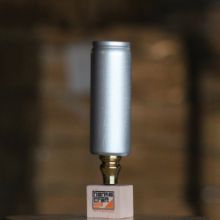 Picture of Tap Handle, Wood, Cans (12oz, 16oz, Slim) Slim / Silver / Gold