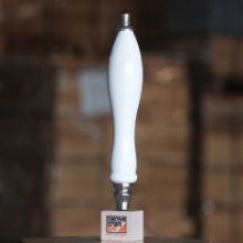 Picture of Tap Handle, Wood, Pub-Style, No Shield White / Silver