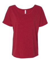 Picture of BELLA + CANVAS - Women’s Slouchy Tee - 8816 -S - 2XL Red Speckled