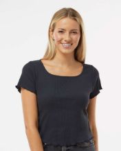 Picture of Boxercraft - Women's Baby Rib T-Shirt - BW2403 Black / 2XL