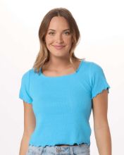 Picture of Boxercraft - Women's Baby Rib T-Shirt - BW2403 Pacific Blue / 2XL