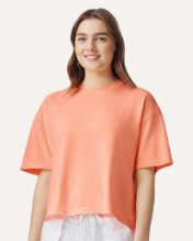 Picture of Comfort Colors - Women's Heavyweight Boxy T-Shirt - 3023CL Neon Cantaloupe / XL