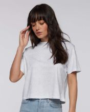Picture of LAT - Women's Boxy Tee - 3518 White Reptile / M