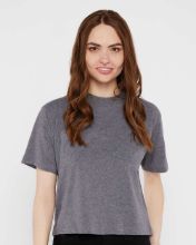 Picture of LAT - Women's Boxy Tee - 3518 Granite Heather / L
