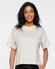 Picture of LAT - Women's Boxy Tee - 3518 Natural Heather / S