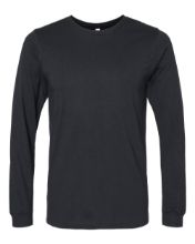 Picture of BELLA + CANVAS - Heather CVC Long Sleeve Tee - 3501CVC - XS - 4XL Solid Black Blend
