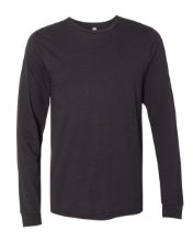 Picture of BELLA + CANVAS - Heather CVC Long Sleeve Tee - 3501CVC - XS - 4XL Black Heather