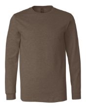 Picture of BELLA + CANVAS - Heather CVC Long Sleeve Tee - 3501CVC - XS - 4XL Heather Brown