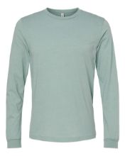 Picture of BELLA + CANVAS - Heather CVC Long Sleeve Tee - 3501CVC - XS - 4XL Heather Dusty Blue