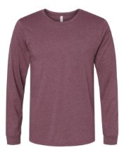Picture of BELLA + CANVAS - Heather CVC Long Sleeve Tee - 3501CVC - XS - 4XL Heather Maroon